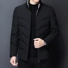Winter men's down jacket, white duck down jacket, light and thick business coat, stand-up collar, warm top, figure-hugging details Picture